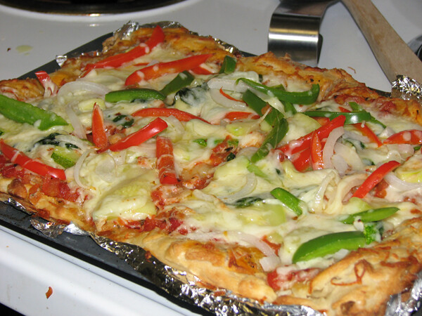 Fresh pizza with quality ingredients and professional presentation